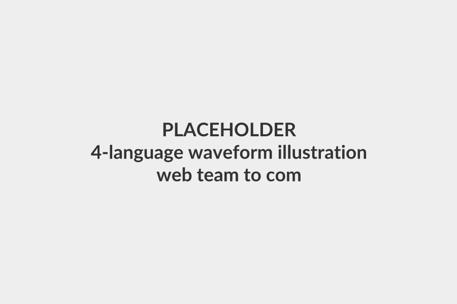 PLACEHOLDER — 4-language waveform illustration (English/Mandarin/Malay/Tamil)